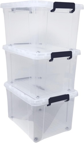 Clear plastic storage box - clear,