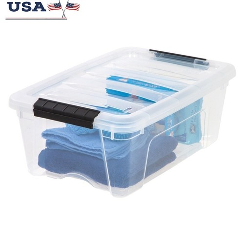 Plastic storage bins lids - bins,