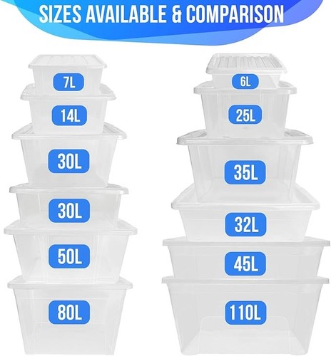 Clear plastic multi storage - clear,