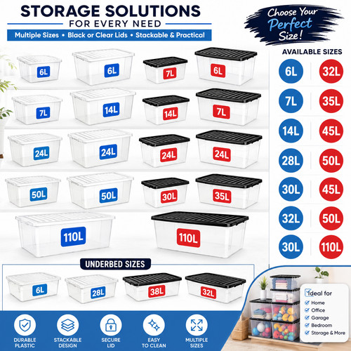 Plastic storage boxes - plastic,
