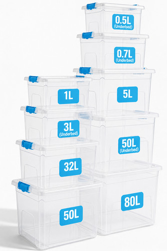 Clear plastic storage - clear,